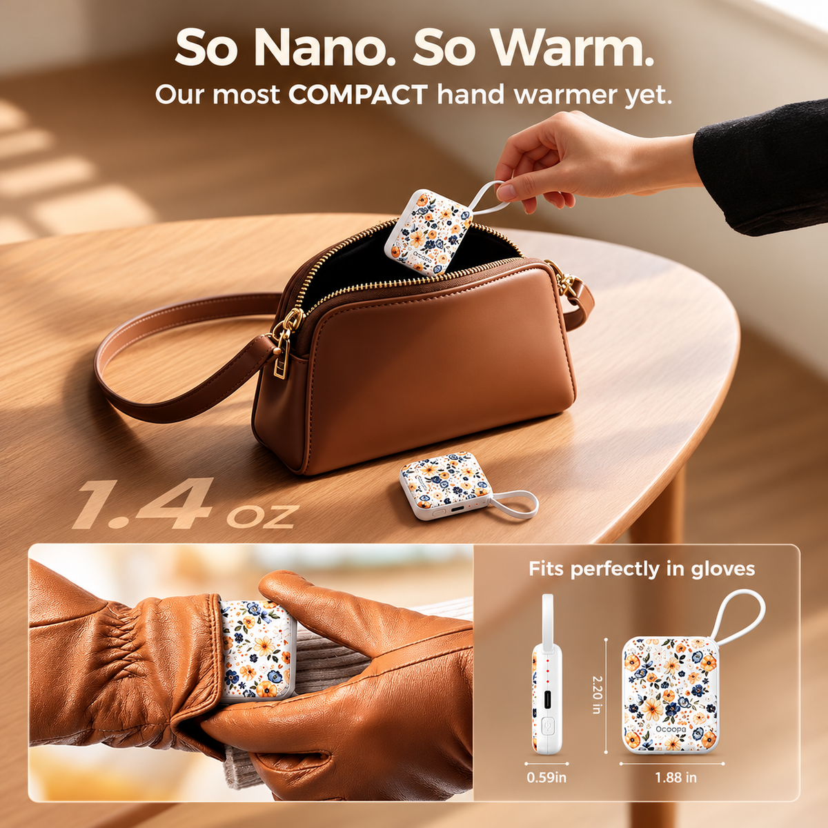 UT5 Nano Rechargeable Hand Warmers 2-Pack